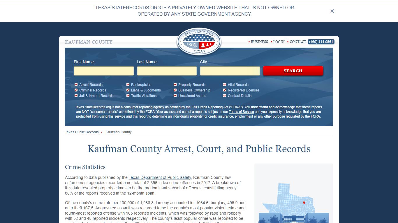 Kaufman County Arrest, Court, and Public Records